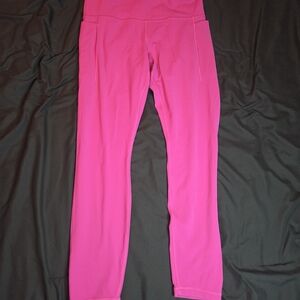 Athleta Women's Transcend Stash leggings Pink- Large